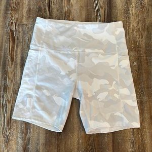 Rbx white camo medium biker shorts